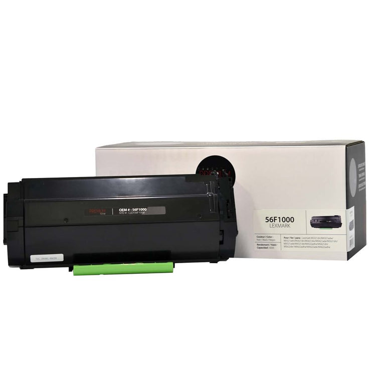 Compatible LEXMARK 56F1000 Black Toner Cartridge Premium Quality - Cartouches Certifiées