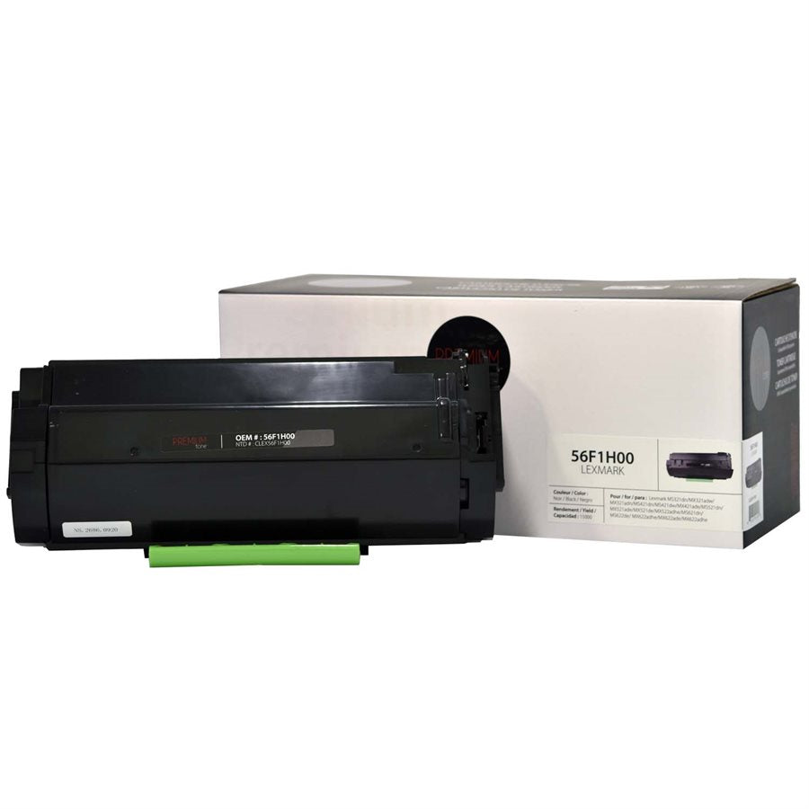 Compatible LEXMARK 56F1H00 Black Toner Cartridge Premium Quality - Cartouches Certifiées