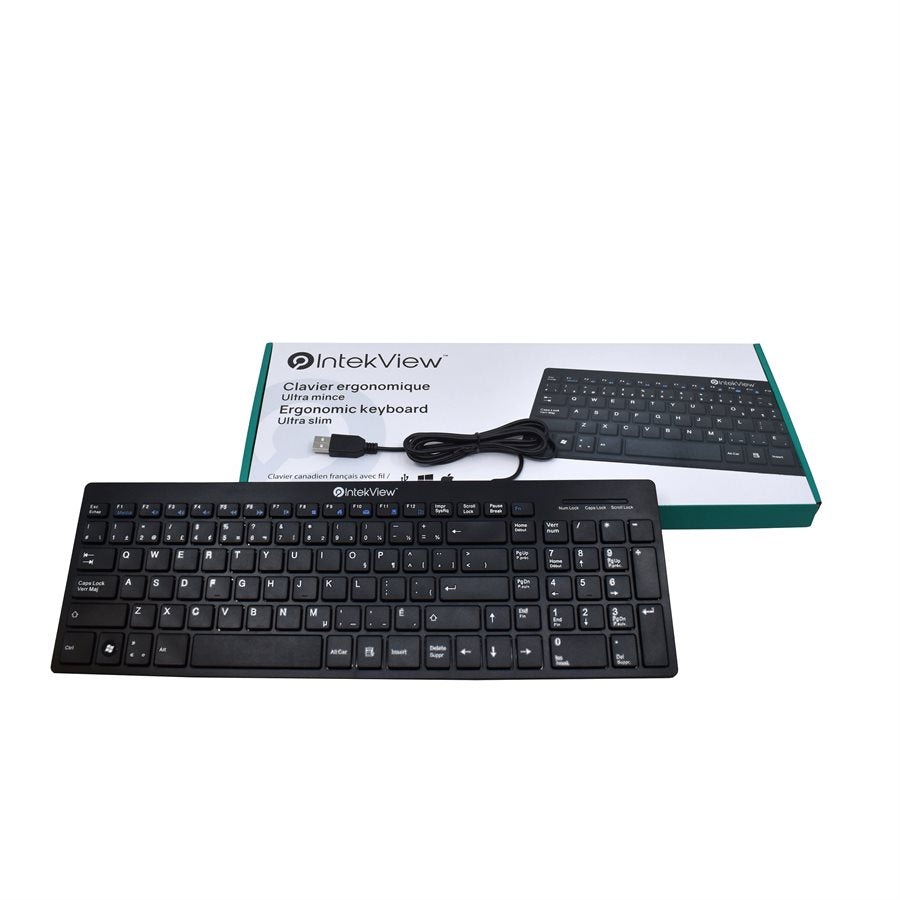 Wired IntekView Slim Keyboard V.2 French Canadian