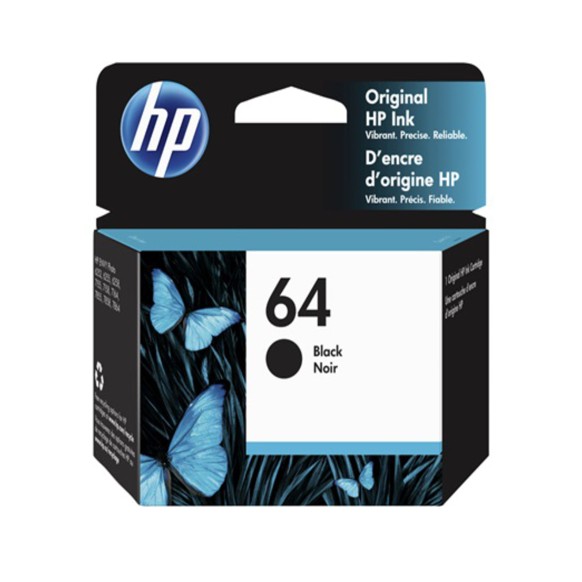 HP 64 (N9J90AN) Black Original Inkjet Cartridge - Cartouches Certifiées