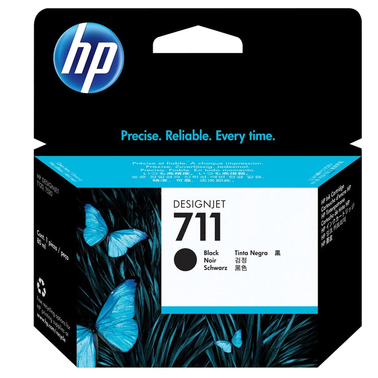 HP 711 - 80ml (CZ133A) Black Original Inkjet Cartridge - Cartouches Certifiées