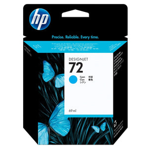 HP 72 - 69ml (C9398A) Cyan Original Inkjet Cartridge - Cartouches Certifiées