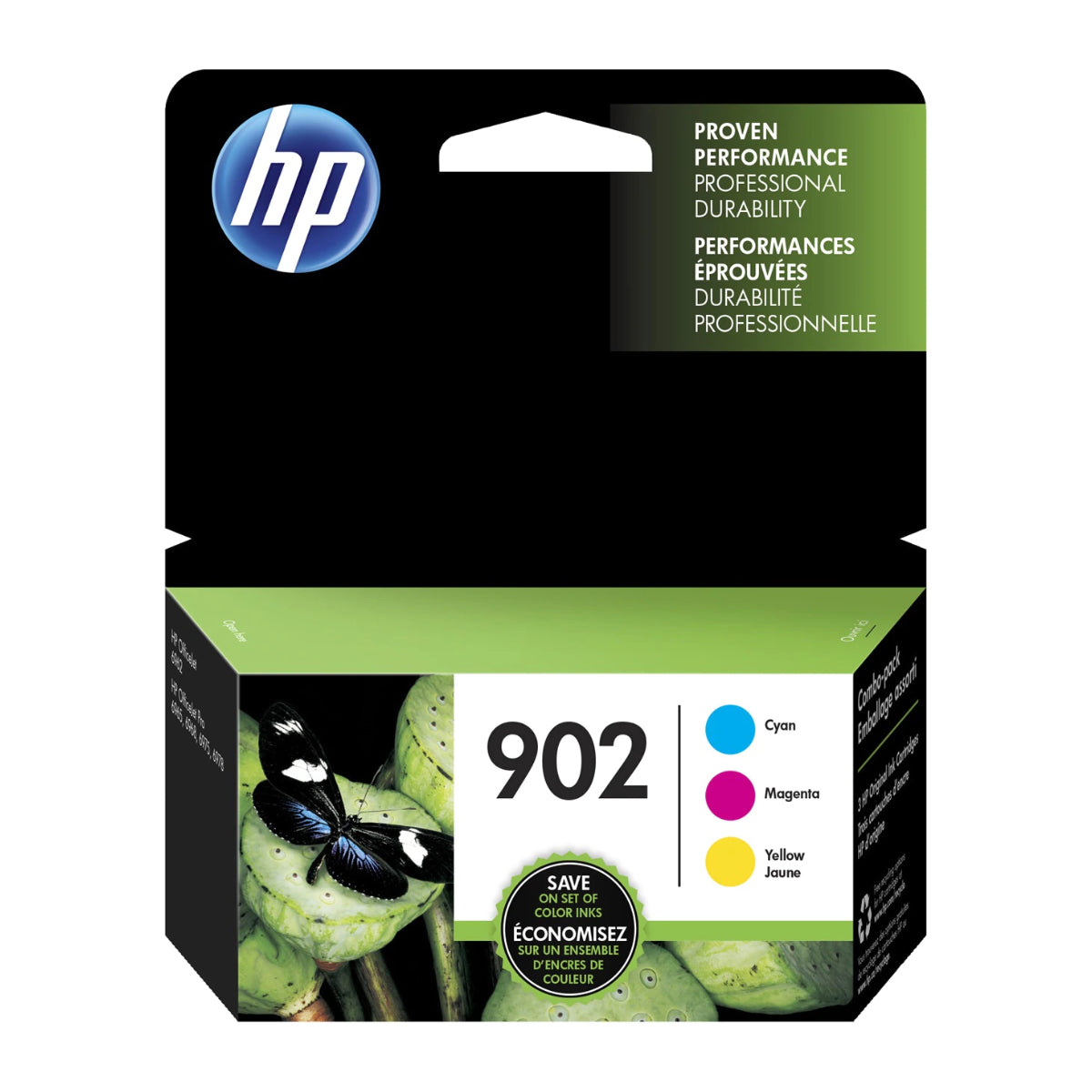 HP 902 (T0A38AN) Cyan Magenta & Yellow Original Inkjet Cartridge - Cartouches Certifiées