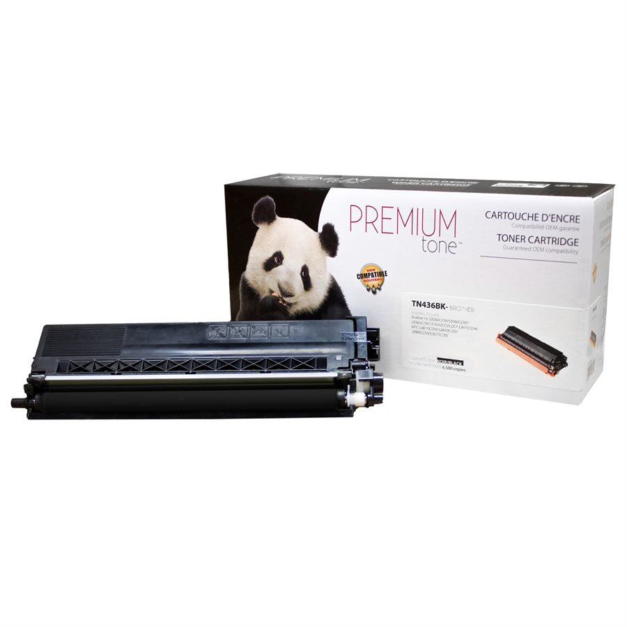 Compatible BROTHER TN-436BK Black Toner Cartridge Premium Quality - Cartouches Certifiées
