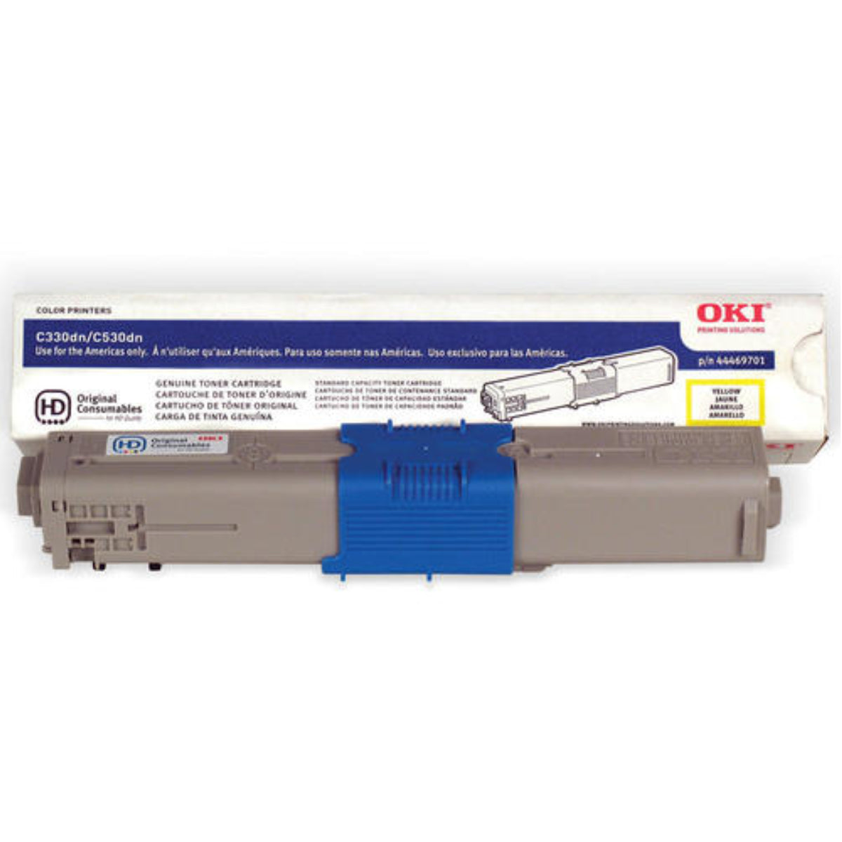 Cartridges for OKIDATA 44469701 Yellow Original Toner Cartridge  -  Cartouches Certifiées