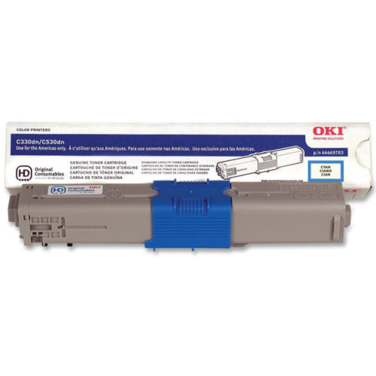 Cartridges for OKIDATA 44469703 Cyan Original Toner Cartridge  -  Cartouches Certifiées