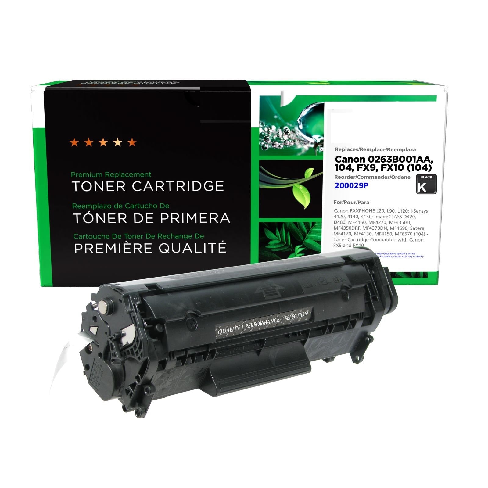 Refurbished CANON 104 (0263B001) Black Toner Cartridge - Cartouches Certifiées