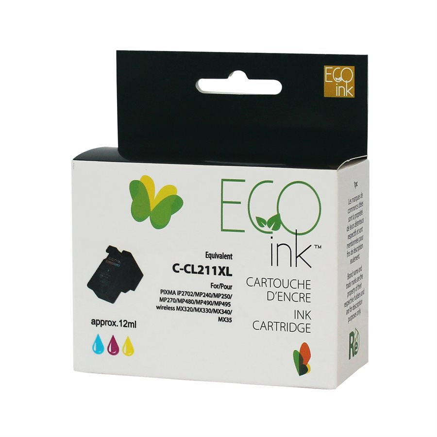 Refurbished CANON CL-211XL (2975B001) Color Inkjet Cartridge - Cartouches Certifiées