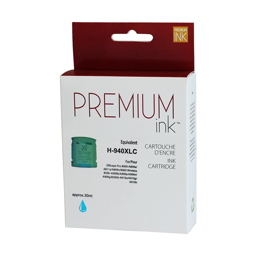 Refurbished HP 940XL (C4907AN) Cyan Inkjet Cartridge - Cartouches Certifiées