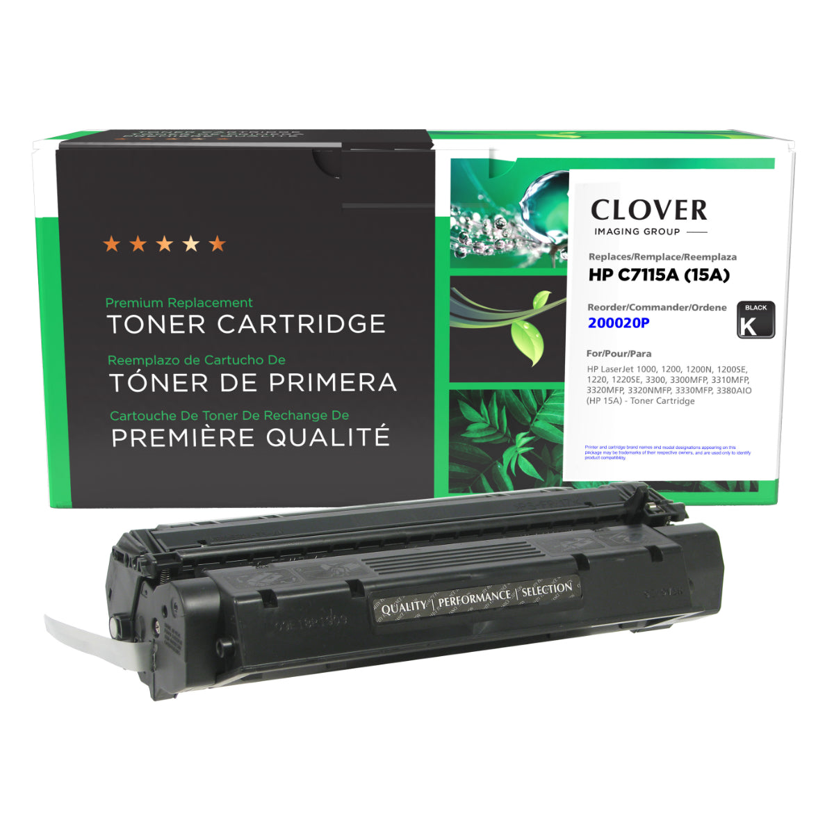 Refurbished HP C7115A Black Toner Cartridge - Cartouches Certifiées