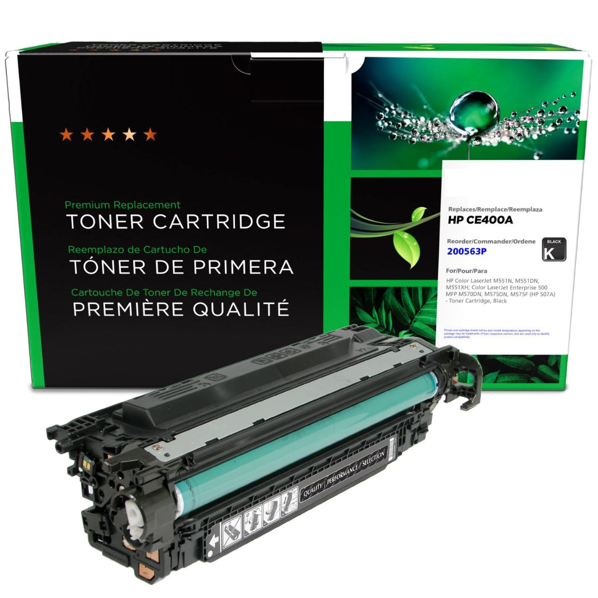 Refurbished HP (507A) Black Toner Cartridge - Cartouches Certifiées