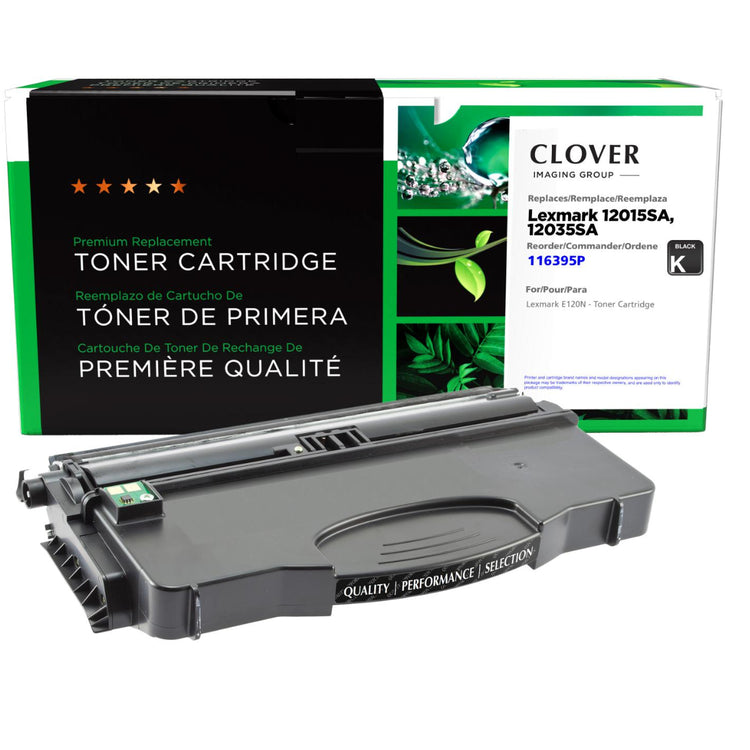 Refurbished LEXMARK 12015SA Black Toner Cartridge - Cartouches Certifiées