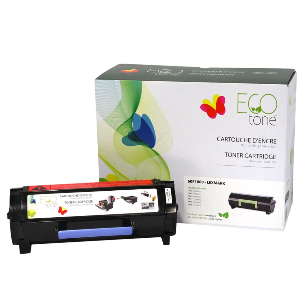 Refurbished LEXMARK 60F1000 Black Toner Cartridge - Cartouches Certifiées