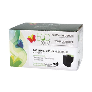 Refurbished LEXMARK 70C1HK0 (701HK) Black Toner Cartridge - Cartouches Certifiées