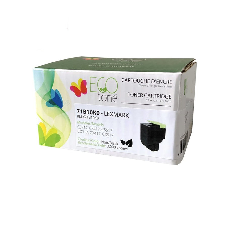 Refurbished LEXMARK 71B10K0 (71B0010) Black Toner Cartridge - Cartouches Certifiées
