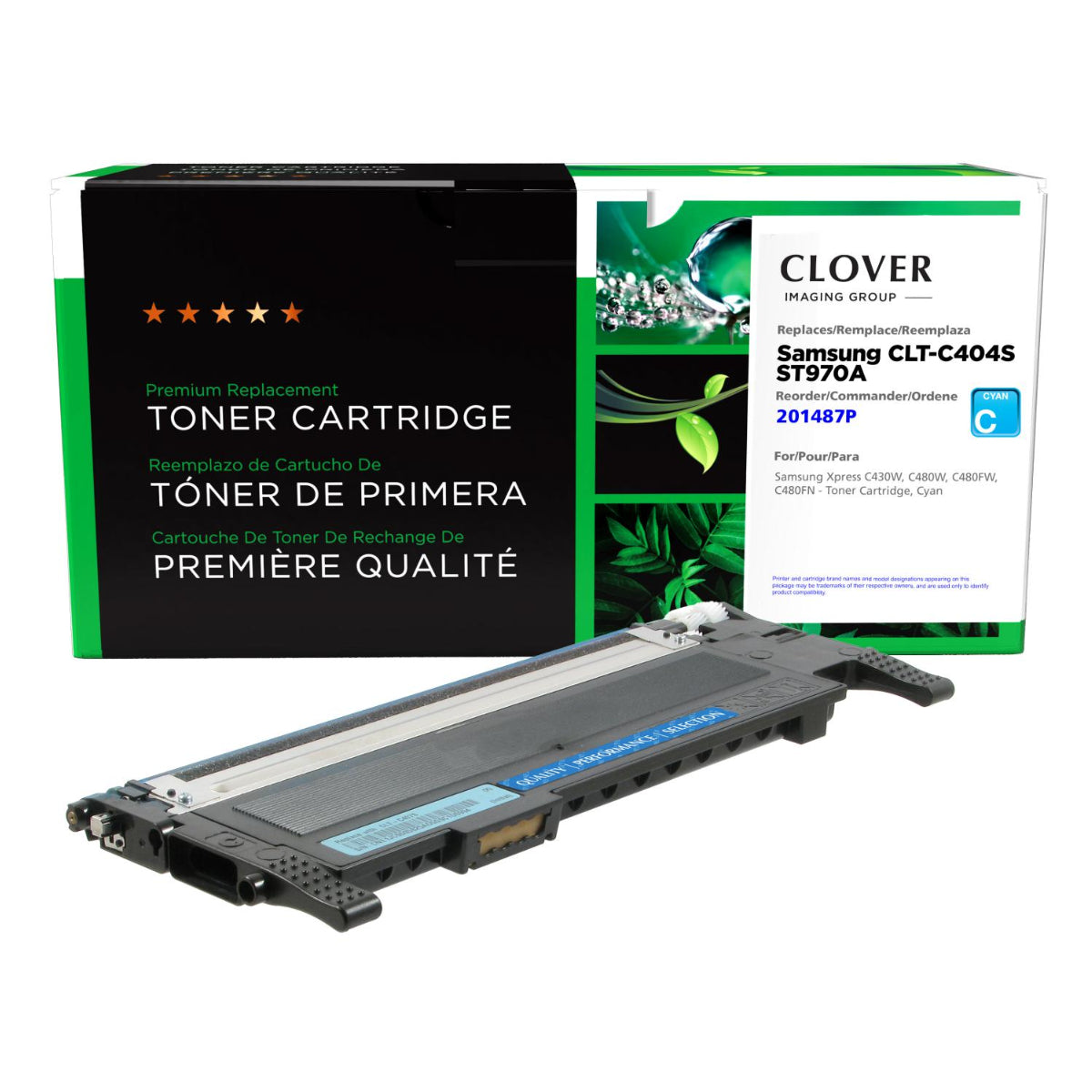 Refurbished SAMSUNG CLT-C404S (ST970A) Cyan Toner Cartridge - Cartouches Certifiées