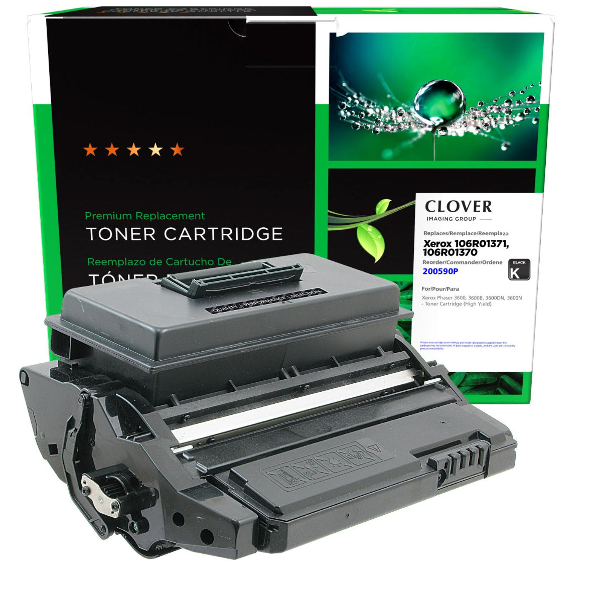 Refurbished XEROX 106R01371 Black Toner Cartridge  -  Cartouches Certifiées