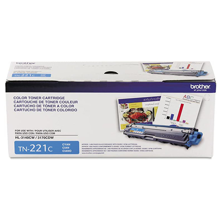 BROTHER TN-221C Cyan Original Toner Cartridge - Cartouches Certifiées