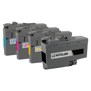 Compatible BROTHER LC401XL4PKS Black and Color Inkjet Cartridge Premium Quality - Cartouches Certifiées