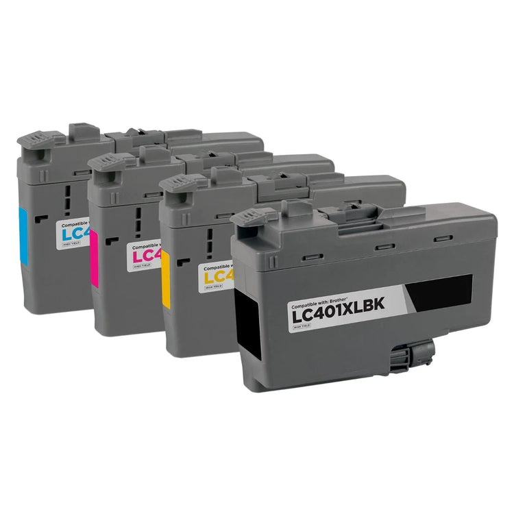 Compatible BROTHER LC401XL4PKS Black and Color Inkjet Cartridge Premium Quality - Cartouches Certifiées