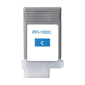 Compatible CANON PFI-102 (0896B001AA) Cyan Inkjet Cartridge Premium Quality - Cartouches Certifiées