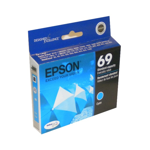 EPSON T069 (T069220) Cyan Original Inkjet Cartridge - Cartouches Certifiées