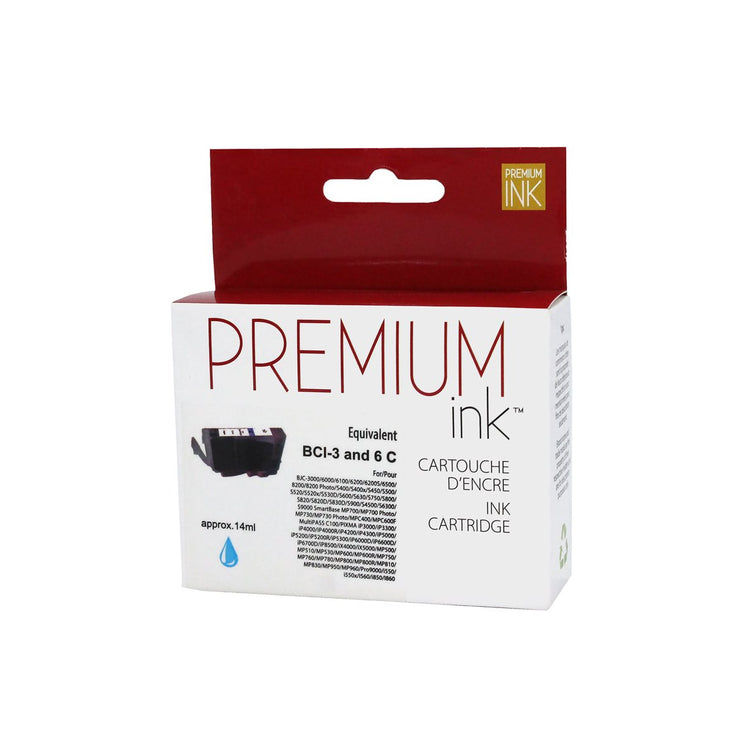Compatible CANON BCI-6 (4709A003) Photo Cyan Inkjet Cartridge Premium Quality - Cartouches Certifiées