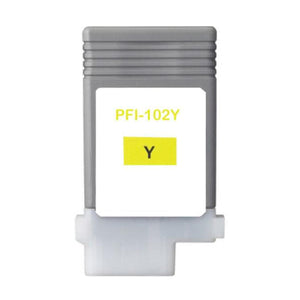 Compatible CANON PFI-102 (0898B001AA) Yellow Inkjet Cartridge Premium Quality - Cartouches Certifiées