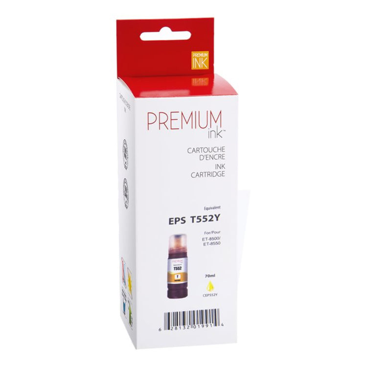 Compatible EPSON T552 (T552420-S) Yellow Inkjet Cartridge Premium Quality - Cartouches Certifiées