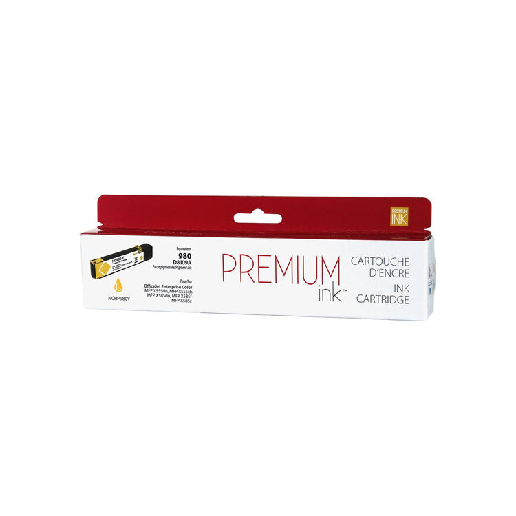 Compatible HP 980 (D8J09A) Yellow Inkjet Cartridge Premium Quality - Cartouches Certifiées