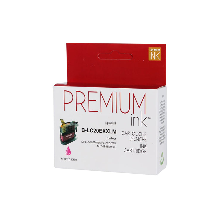 Compatible BROTHER LC20E Magenta Inkjet Cartridge Premium Quality - Cartouches Certifiées