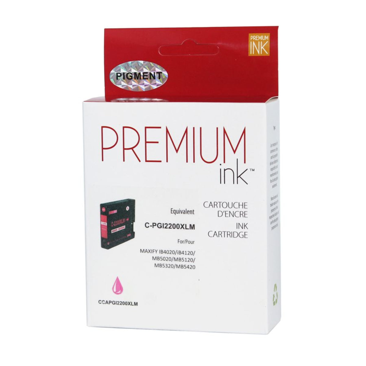Compatible CANON PGI-2200XL (9269B001) Magenta Inkjet Cartridge Premium Quality - Cartouches Certifiées