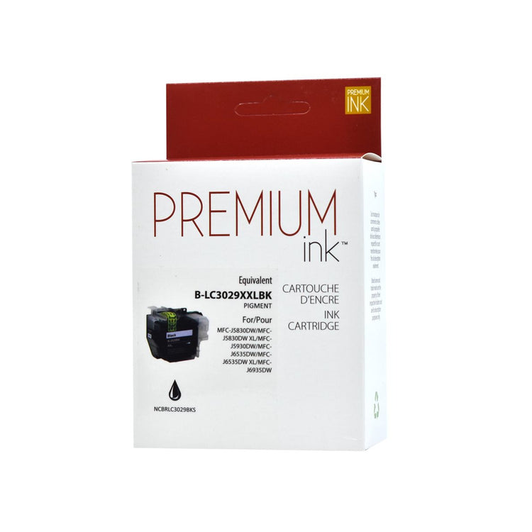 Compatible BROTHER LC3029BK Black Inkjet Cartridge Premium Quality - Cartouches Certifiées
