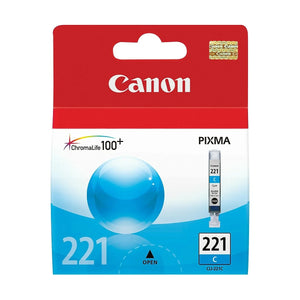 CANON CLI-221 (2947B001) Cyan Original Inkjet Cartridge - Cartouches Certifiées