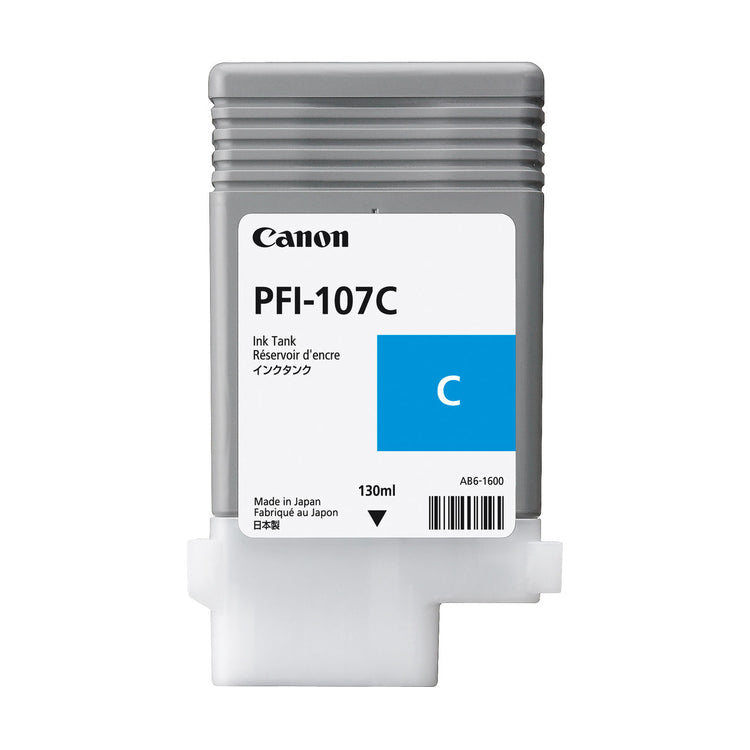 CANON PFI-107 130ml (6706B001) Cyan Original Inkjet Cartridge - Cartouches Certifiées