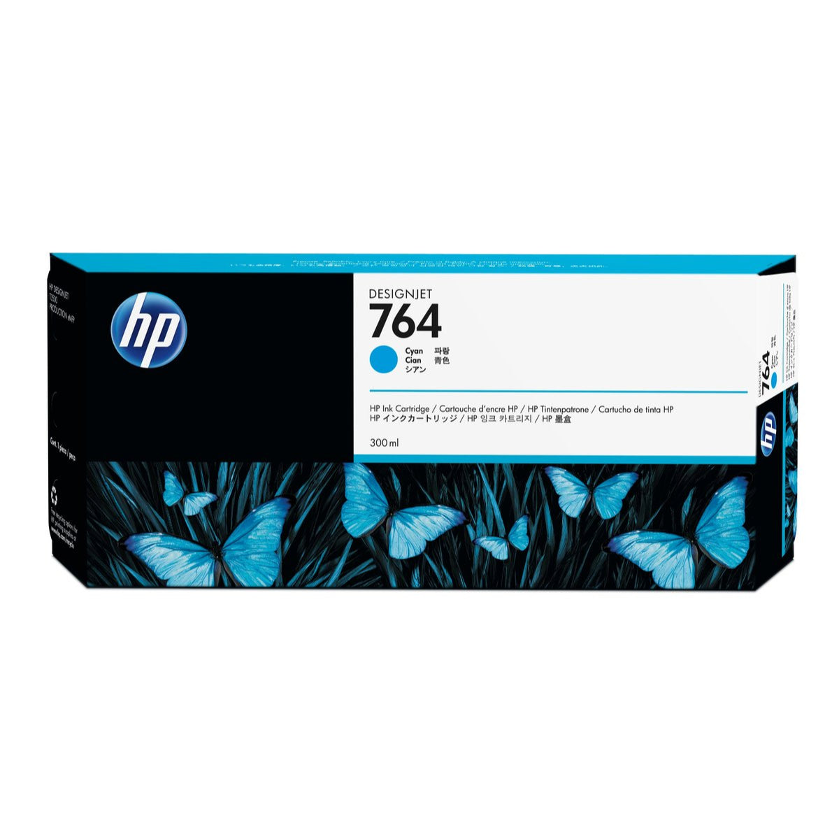 HP 764 - 300ml (C1Q13A) Cyan Original Inkjet Cartridge - Cartouches Certifiées