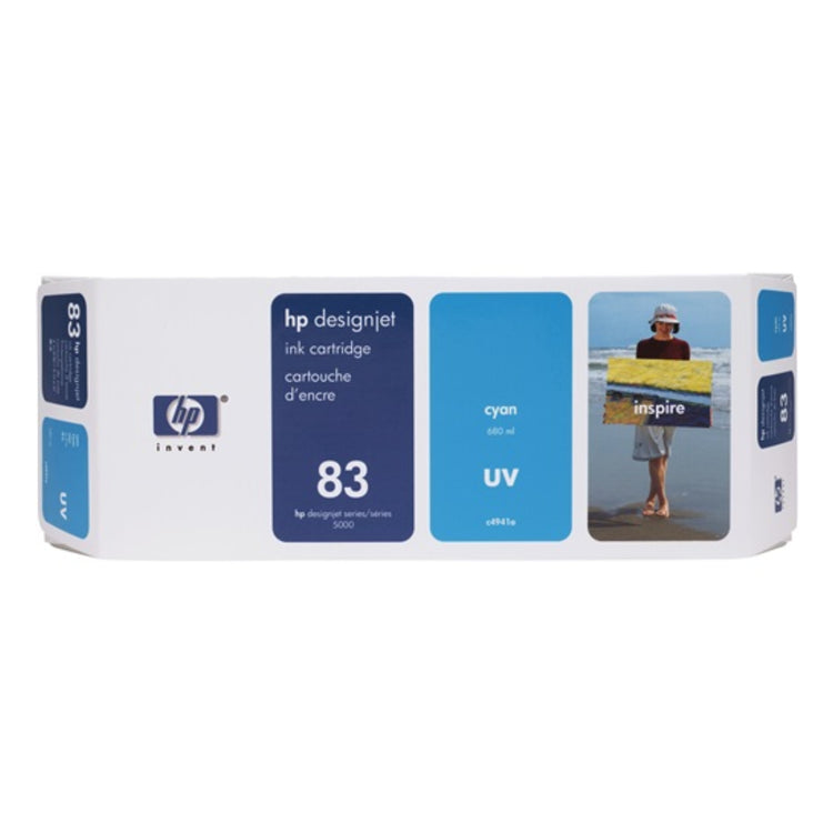 HP 83 - 680ml (C4941A) Cyan Original Inkjet Cartridge - Cartouches Certifiées