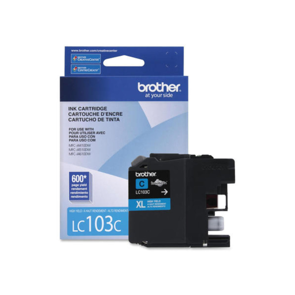 BROTHER LC103C Cyan Original Inkjet Cartridge - Cartouches Certifiées