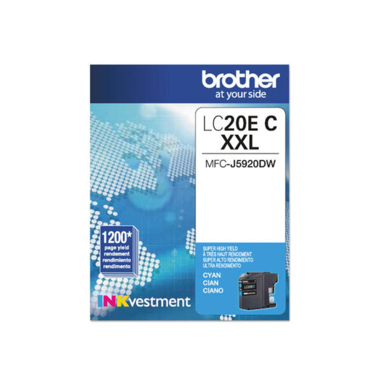 BROTHER LC20E Cyan Original Inkjet Cartridge - Cartouches Certifiées