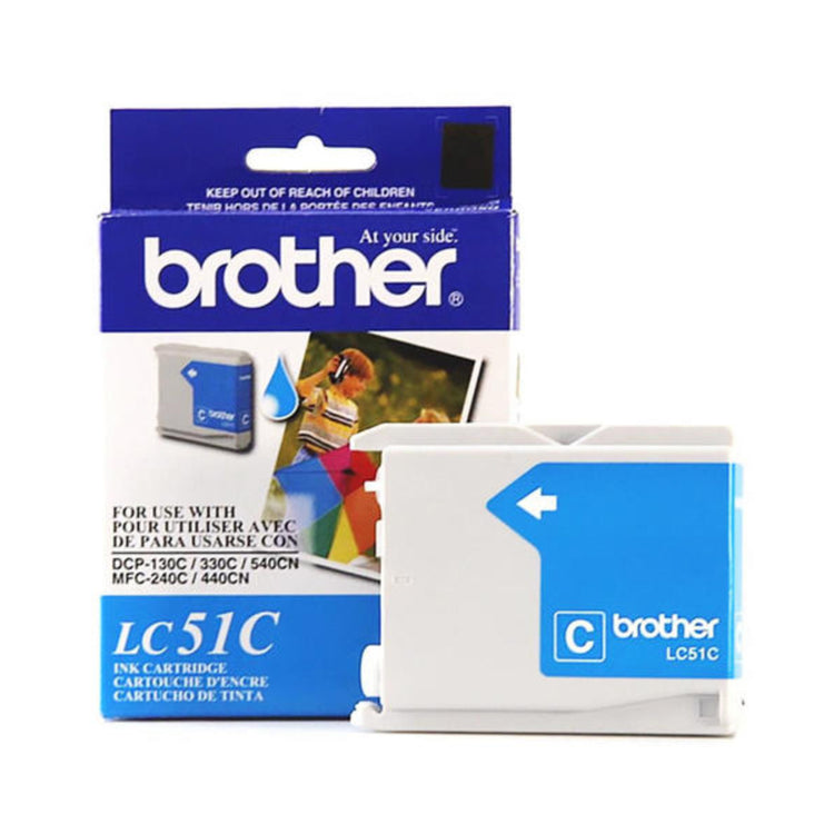 BROTHER LC51C Cyan Original Inkjet Cartridge - Cartouches Certifiées