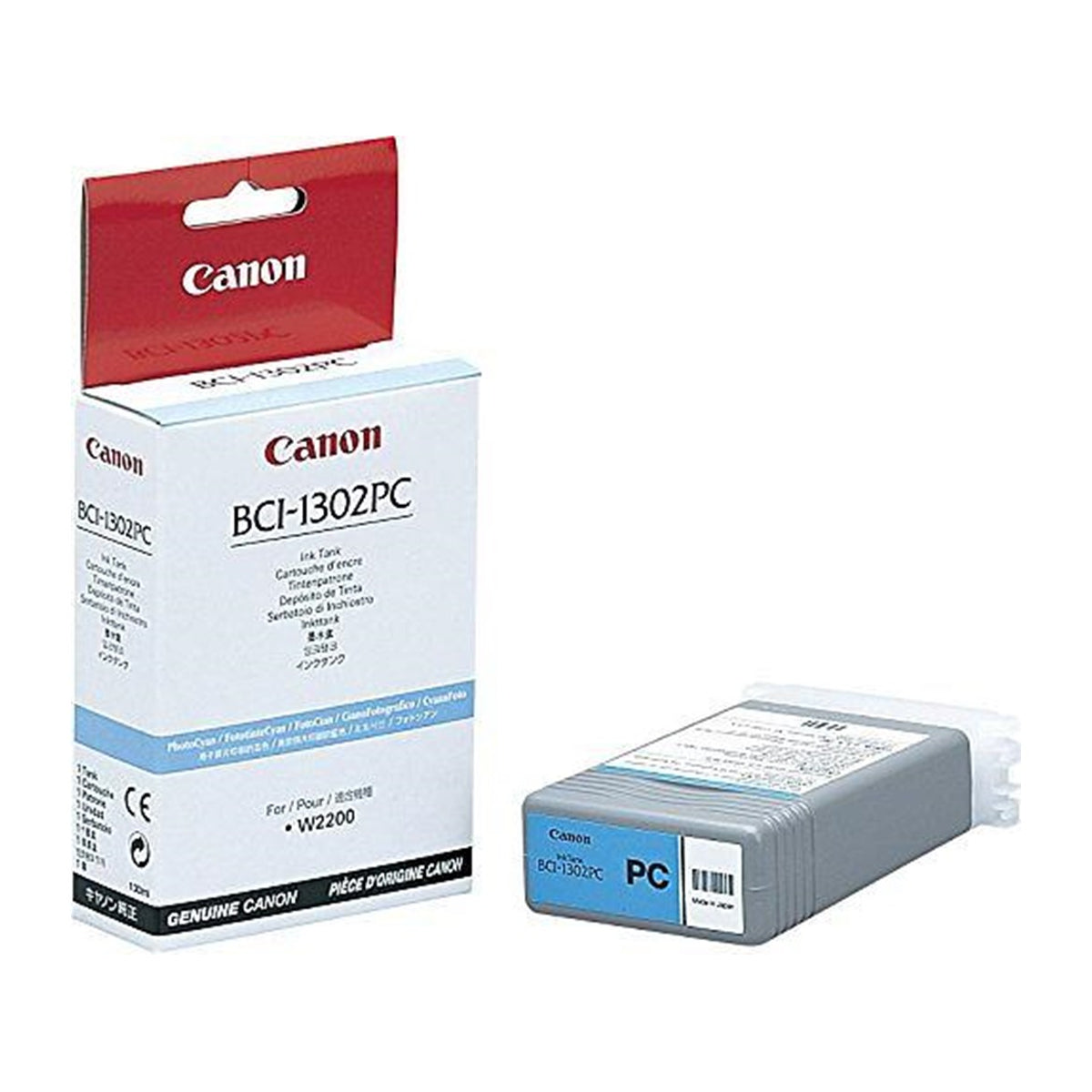 CANON BCI-1302 (7721A001) Photo Cyan Original Inkjet Cartridge - Cartouches Certifiées