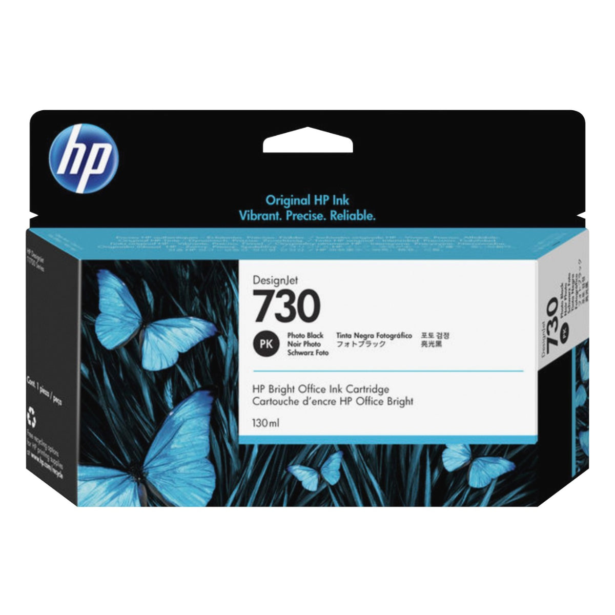 HP 730 - 130ml (P2V66A) Gray Original Inkjet Cartridge - Cartouches Certifiées