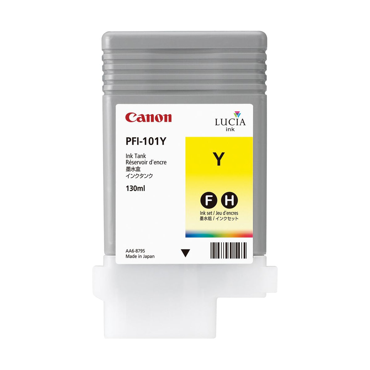 CANON PFI-101 (0886B001AA) Yellow Original Inkjet Cartridge - Cartouches Certifiées