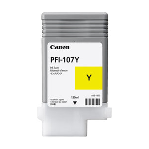 CANON PFI-107 130ml (6708B001) Yellow Original Inkjet Cartridge - Cartouches Certifiées