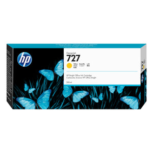 HP 727 - 300 ml (F9J78A) Yellow Original Inkjet Cartridge - Cartouches Certifiées