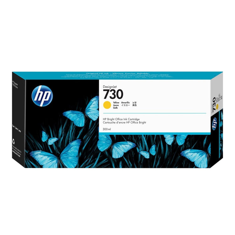 HP 730 - 300ml (P2V70A) Yellow Original Inkjet Cartridge - Cartouches Certifiées