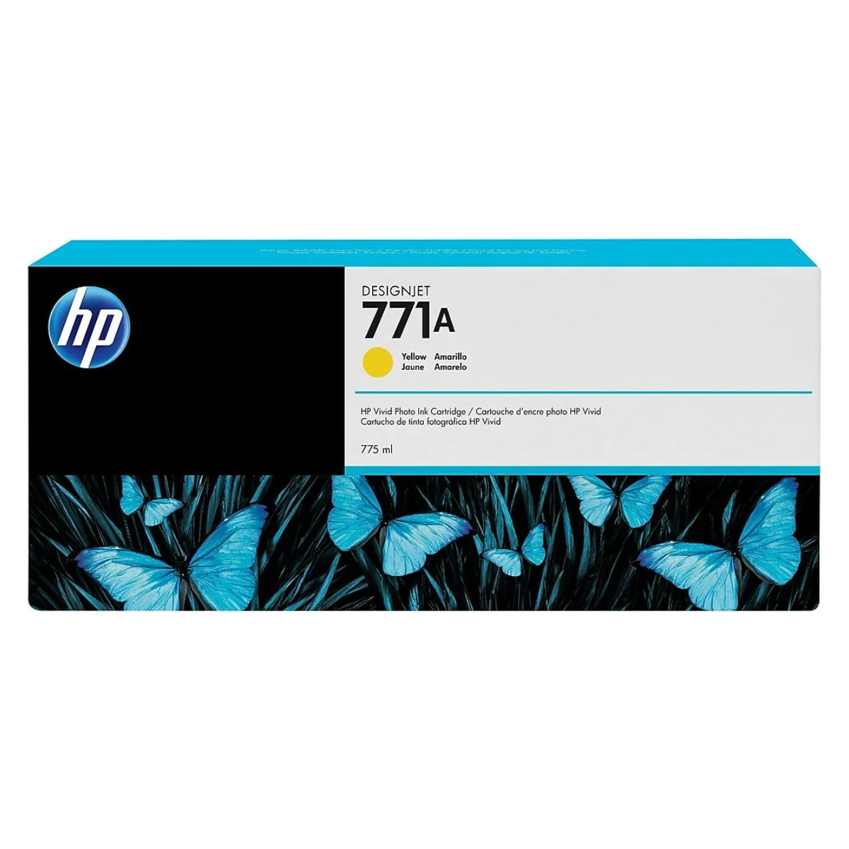 HP 771A - 775ml (B6Y18A) Yellow Original Inkjet Cartridge - Cartouches Certifiées