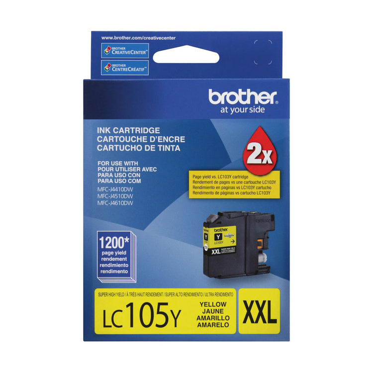 BROTHER LC105Y Yellow Original Inkjet Cartridge - Cartouches Certifiées