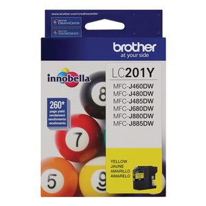 BROTHER LC201Y Yellow Original Inkjet Cartridge - Cartouches Certifiées