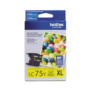 BROTHER LC75Y Yellow Original Inkjet Cartridge - Cartouches Certifiées